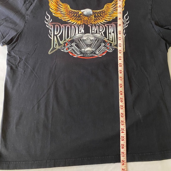 Ride Free Motorcycle T-Shirt Double Sided Eagle - Picture 11 of 11